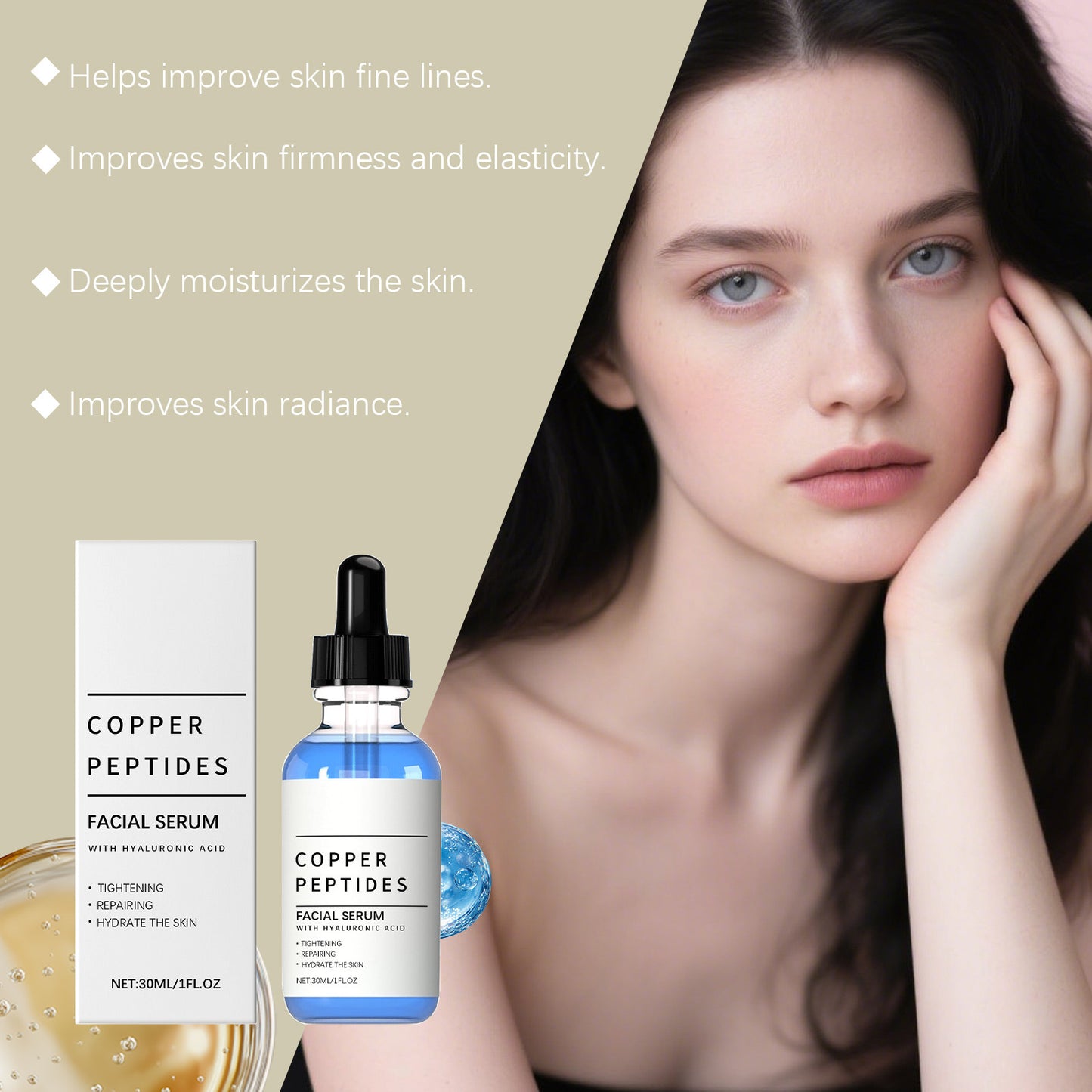 Hyaluronic Acid Moisturizing Serum - Nourishing and Hydrating Facial Care for Radiant, Dewy Skin