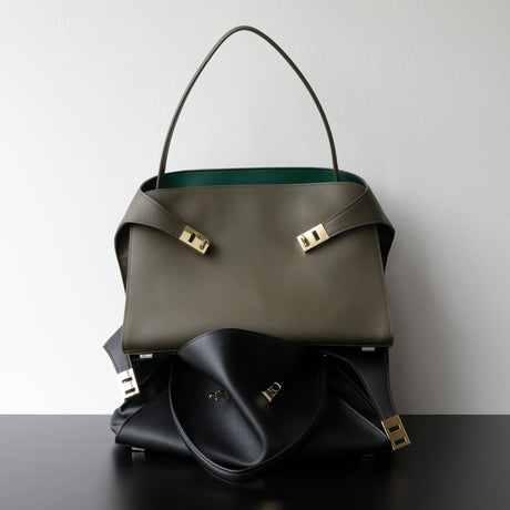Luxury Genuine Leather Tote Bag for Women, Large Capacity, Top-Grain Cowhide, Handheld Shoulder Bag, HUG Style