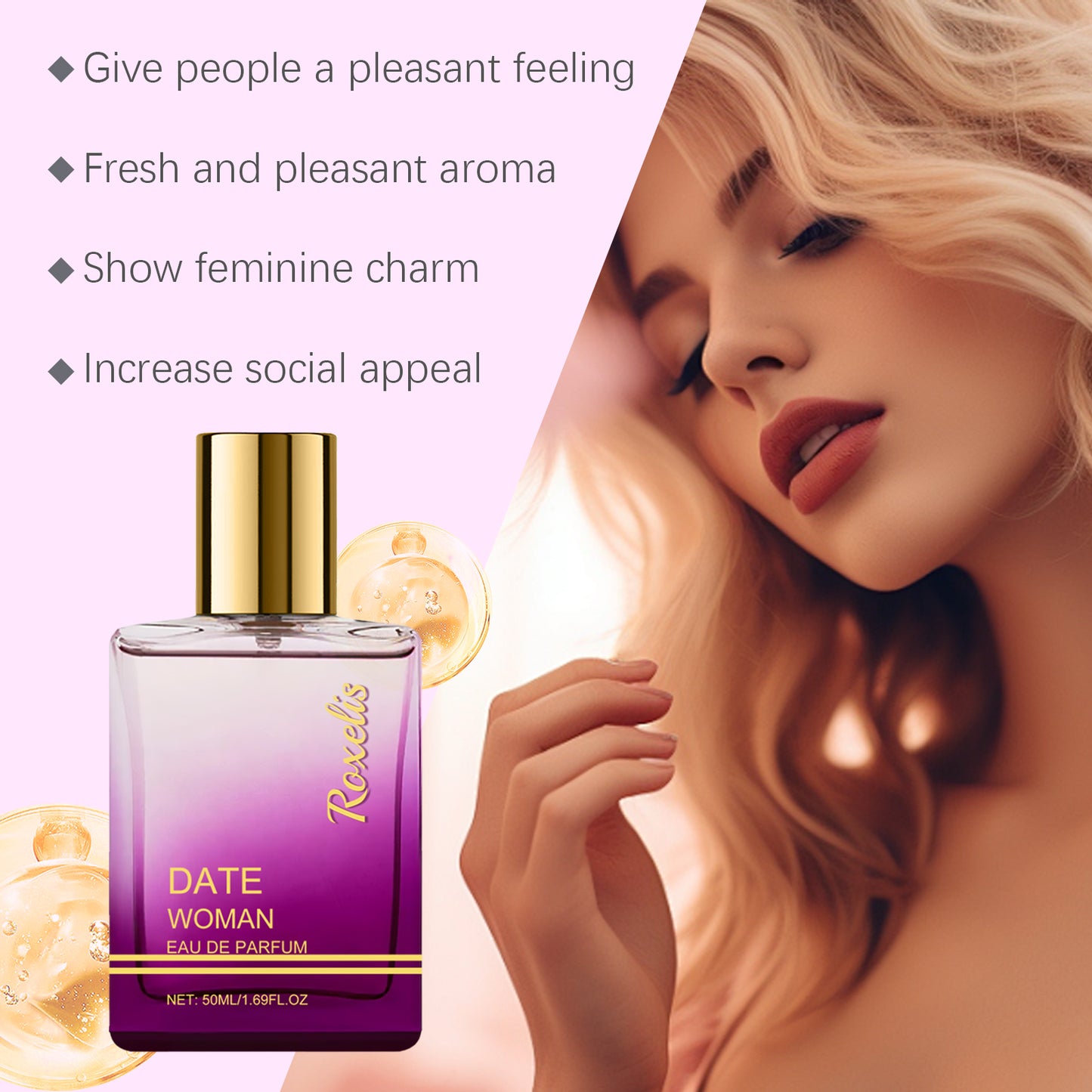 Roxelis Travel Perfume (Saffron)Herbal Charm Perfume Keep Fragrance Release Charm Misty Rain Garden Wood Scent Portable Herbal Perfume