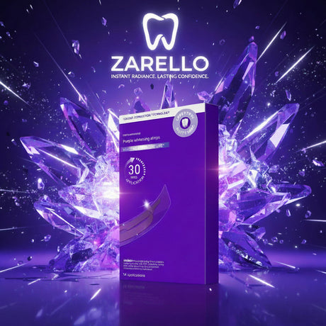 V34 Purple Teeth Whitening Strips in Small Purple Box