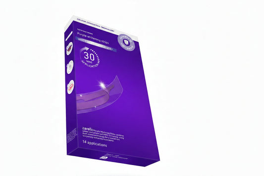 V34 Purple Teeth Whitening Strips in Small Purple Box