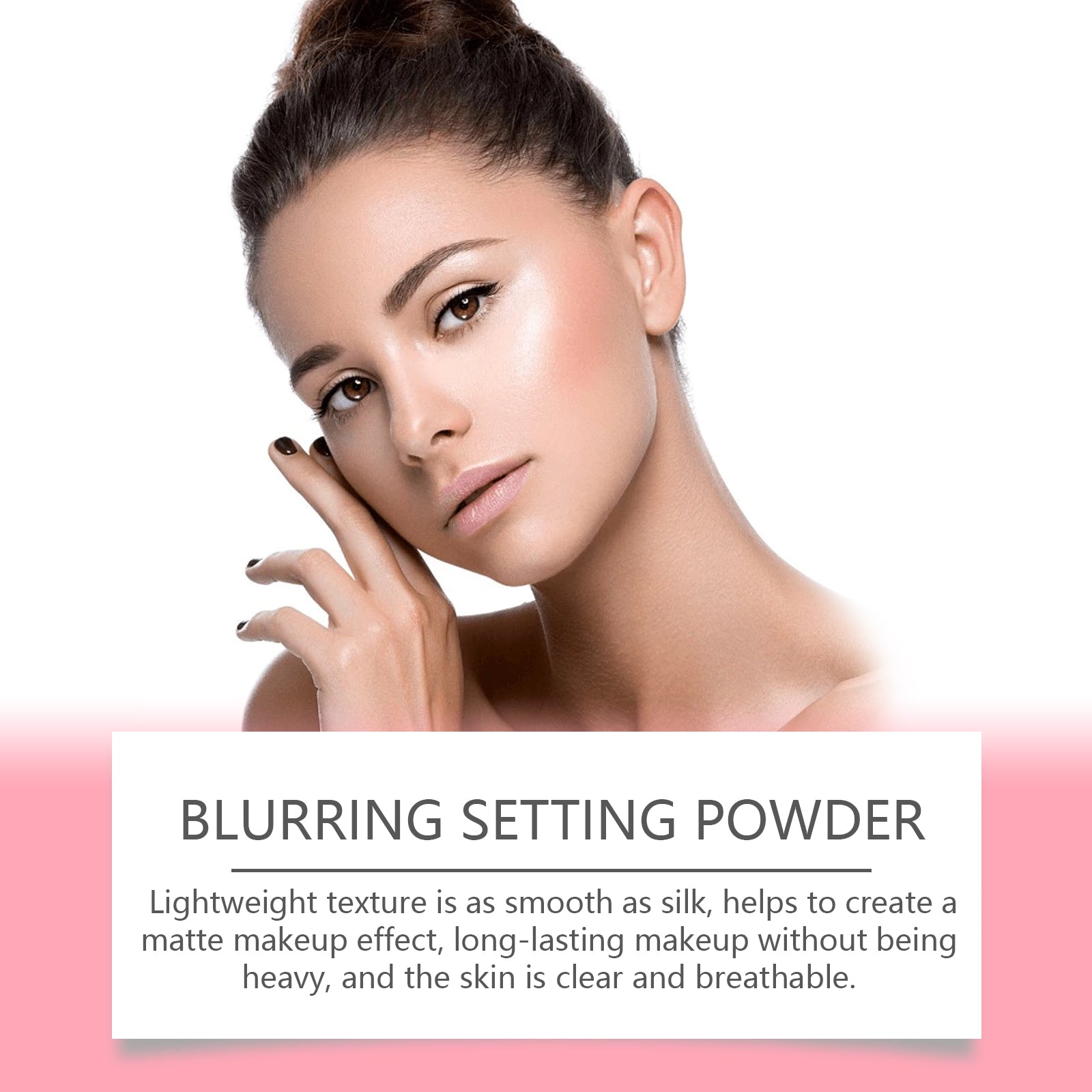 Eelhope Setting Powder With Brush (Orange) Has A Natural, Light, Fine, Breathable And Snagging Effect. It Is Suitable For Both Dry And Wet Use And Can Last For A Long Time Without Fading