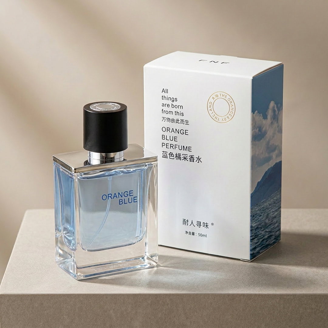 Orange Blue Eau de Parfum for Men Long-Lasting Fresh Citrus Fragrance
