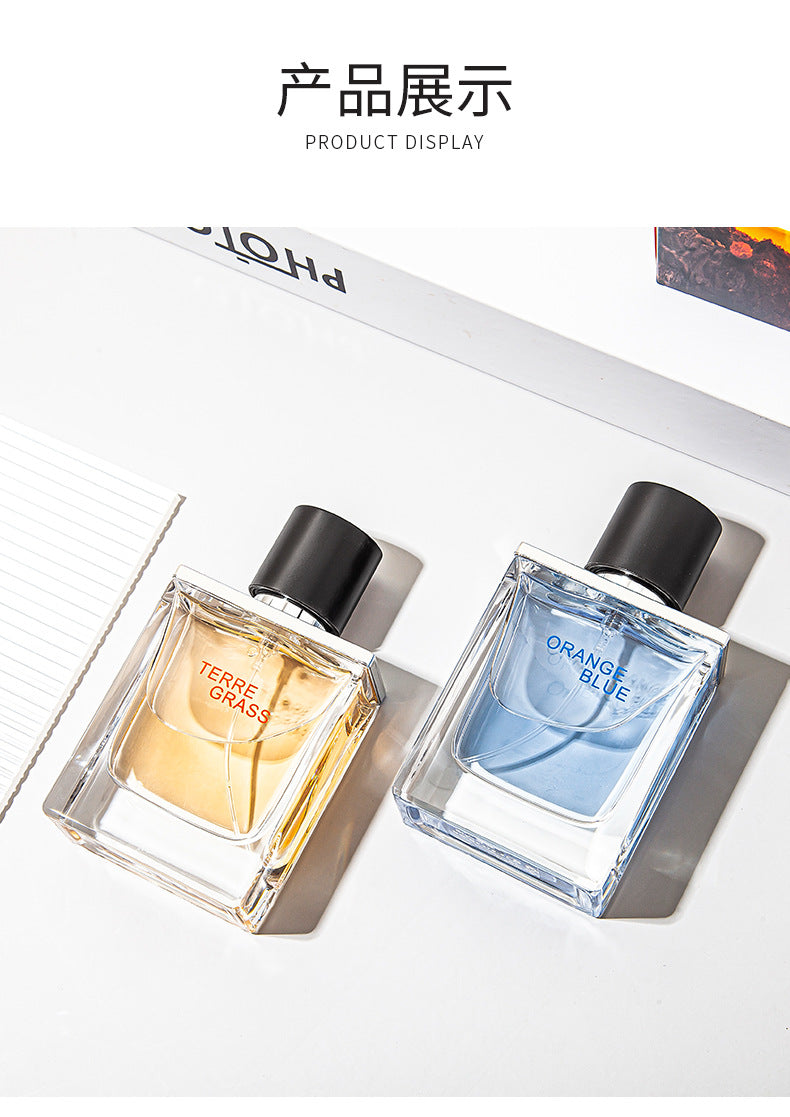 Orange Blue Eau de Parfum for Men Long-Lasting Fresh Citrus Fragrance