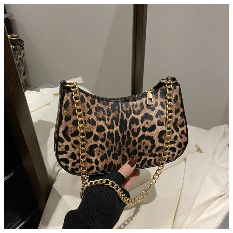 Pink monogram chain strap shoulder bag