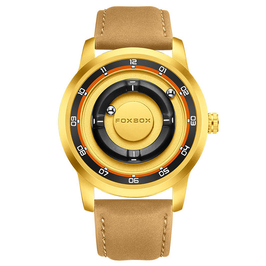 LIGE Fashionable Roman Numeral Men's Multi-Function Quartz Watch with Leather Strap and Water Resistance