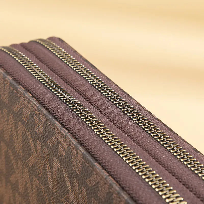 Women's Premium Double Zipper Wallet – Large Capacity Korean Style Clutch Phone Purse