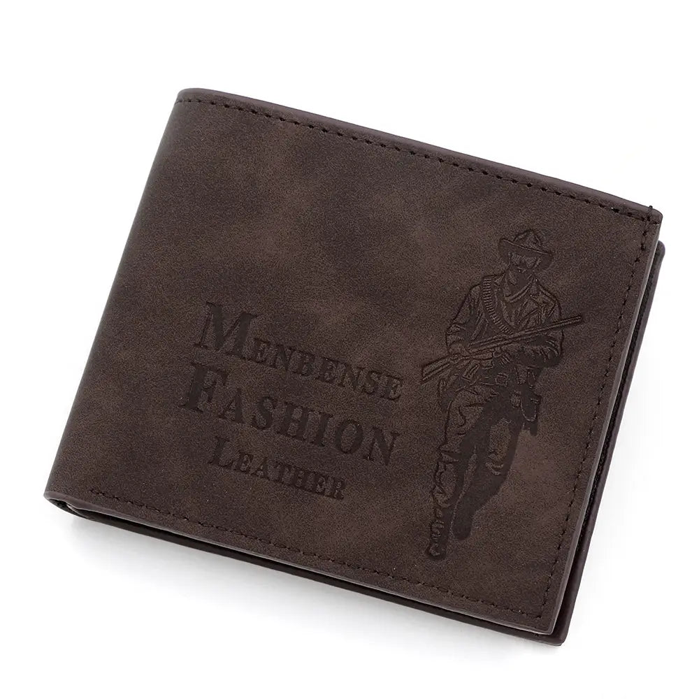 Men's Premium Leather Bifold Wallet – Vintage Style Card & Cash Holder