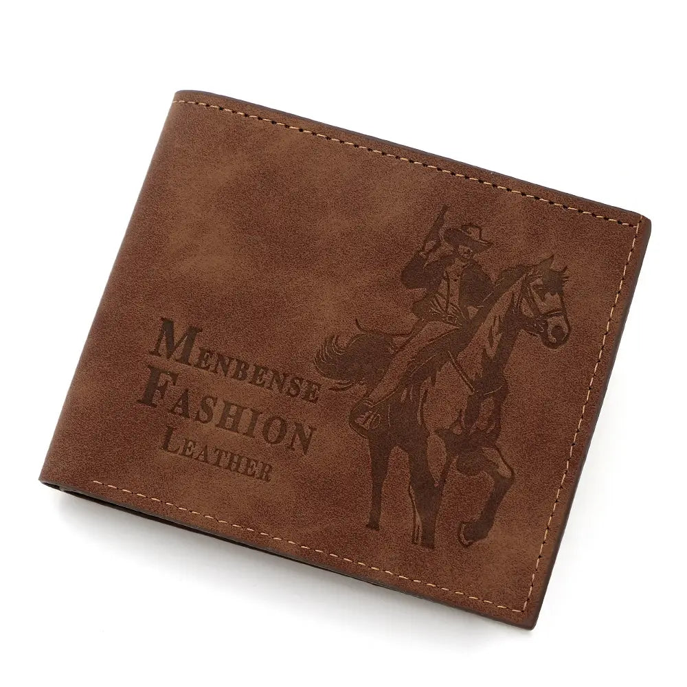 Men's Premium Leather Bifold Wallet – Vintage Style Card & Cash Holder
