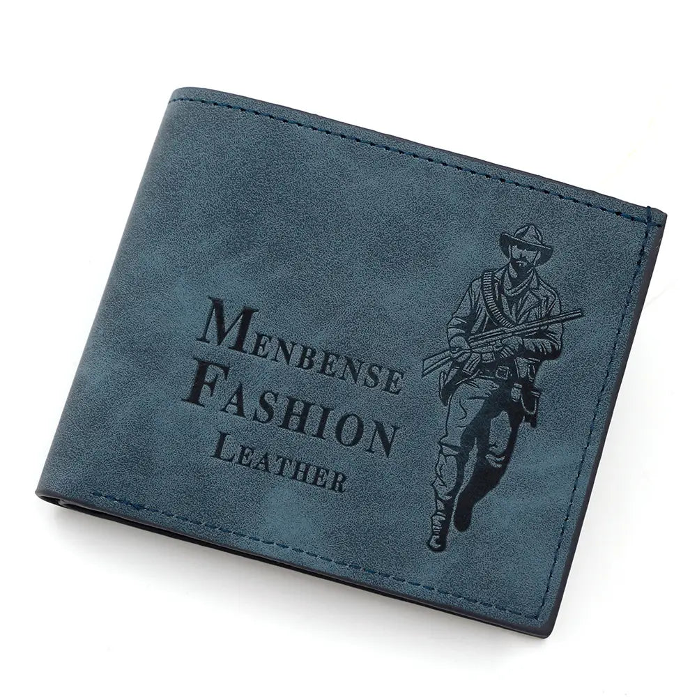 Men's Premium Leather Bifold Wallet – Vintage Style Card & Cash Holder