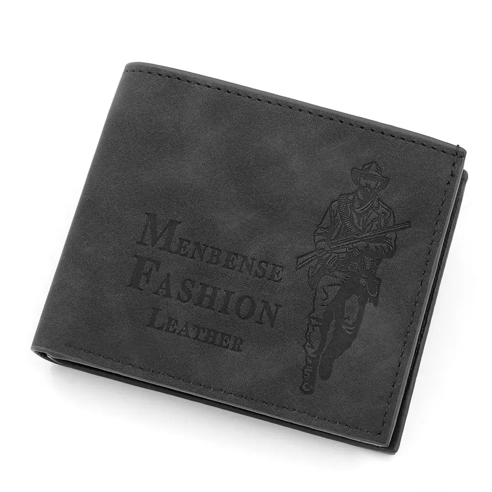 Men's Premium Leather Bifold Wallet – Vintage Style Card & Cash Holder