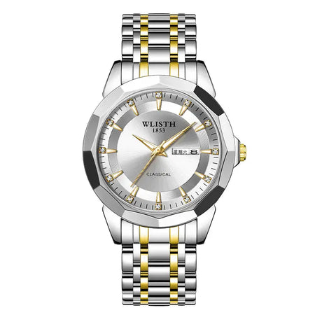 Men's Luxury Stainless Steel Quartz Watch – Silver Dial & Steel Bracelet
