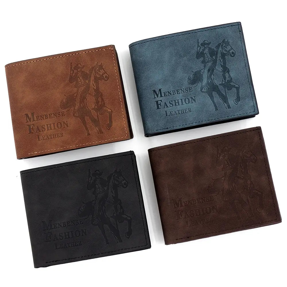 Men's Premium Leather Bifold Wallet – Vintage Style Card & Cash Holder