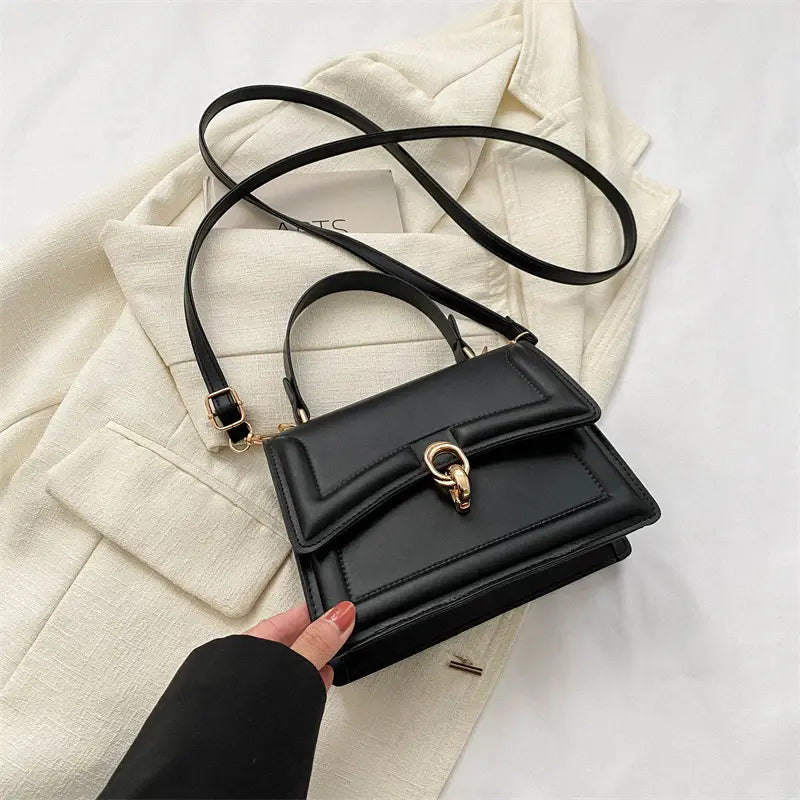 Women's Luxury Top Handle Handbag – Elegant Crossbody Shoulder Bag with Gold Hardware