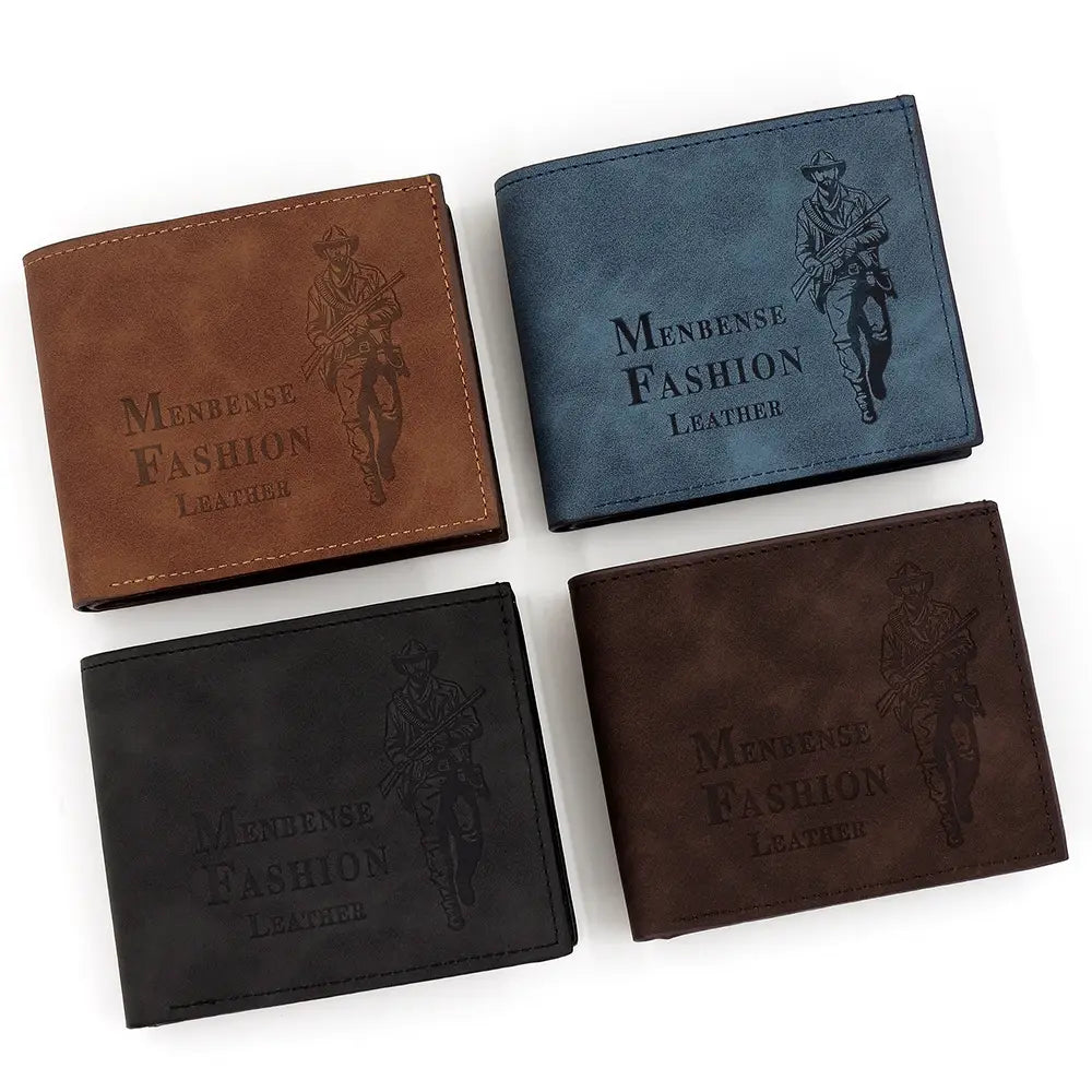 Men's Premium Leather Bifold Wallet – Vintage Style Card & Cash Holder