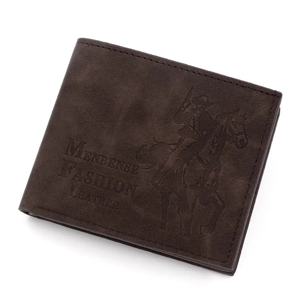 Men's Premium Leather Bifold Wallet – Vintage Style Card & Cash Holder